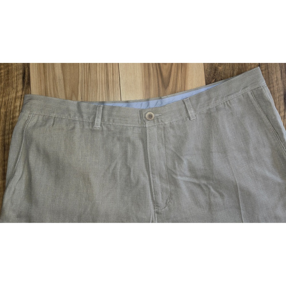 Tommy Bahama‎ Silk Blend Shorts Mens Tan Size 40 Chino Flat Front - Picture 3 of 7